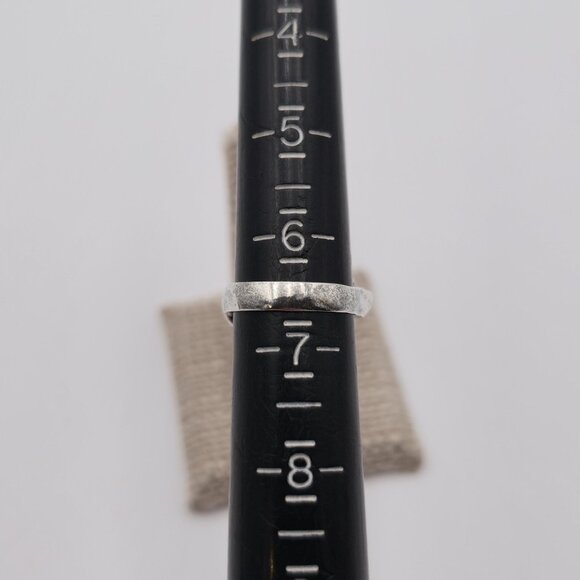 Size 6.5 Sterling Silver Cubic Zirconia Abstract Style Ring A4184 - Picture 7 of 9